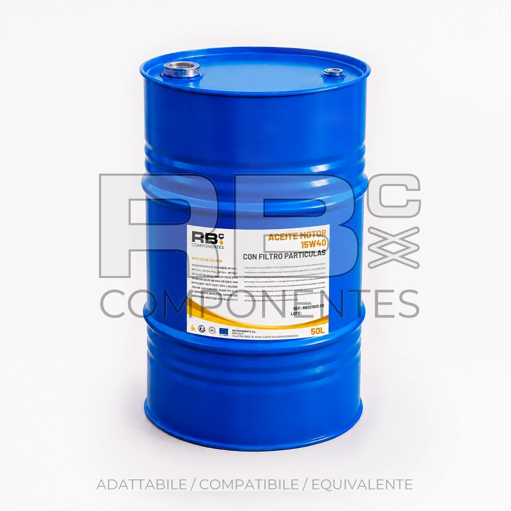 OLIO MOTORE 15W40 CON FILTRO PARTICELLE 50L