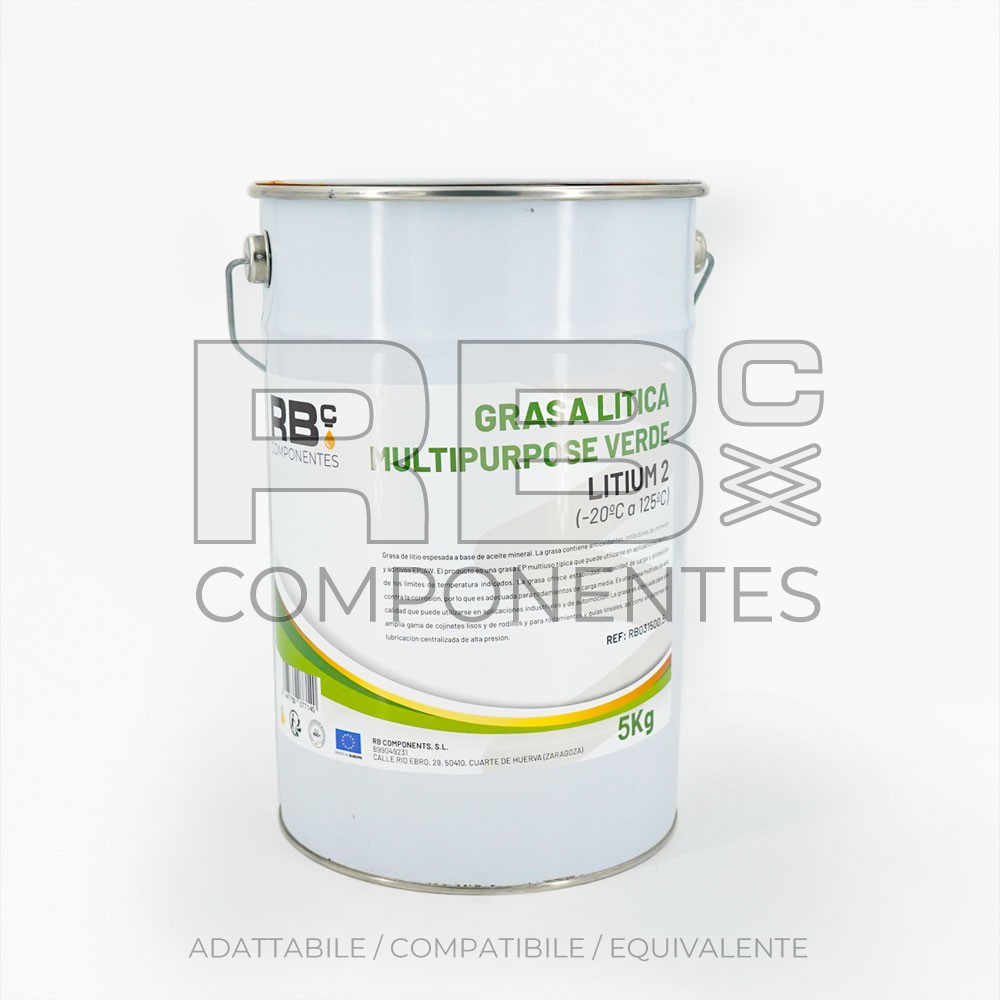 GRASA LITICA MULTIPURPOSE VERDE - LITIUM 2 5L
