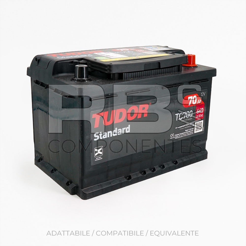 BATTERIA AVVIAM TUDOR STANDARD 70AH 278x175x190