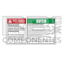 ADESIVO RISCHIO COLLISIONE 165x90 MM (SPAGNOLO)