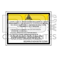 ADESIVO ISTRUZIONI BASAMENTO GIREVOLE (SPAGNOLO)