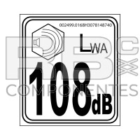 ADESIVO POTENZA SONORA 108dB