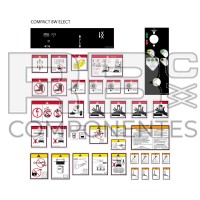 KIT ADESIVI AVVERT.+PERICOLO+FUNZIONE PER HL-C8W