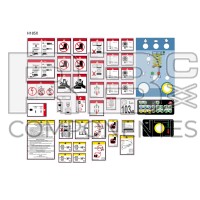 KIT COMPL. ADESIVI AVVERT+PERICOLO SCISSOR DIESEL HL-18SX