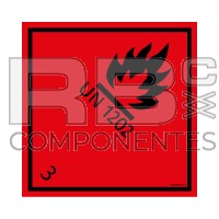ADESIVO PERICOLO LIQUIDI INFIAMMABILI 300x300mm