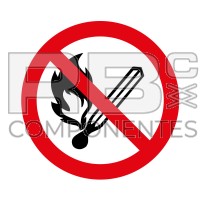 ADESIVO ISO 7010 - VIETATO ACCENDERE FUOCHI