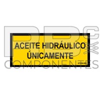 ADHESIVO ACEITE HIDRAULICO UNICAMENTE 275x75mm