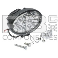 FARO OVALADO 12 LED TRANSPARENTE-36W 9V-32V