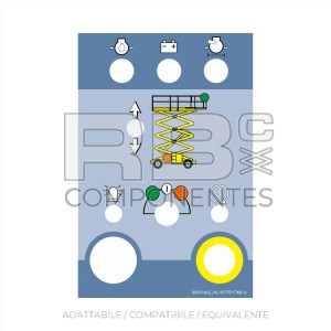 ADESIVO COMANDI INFER. PER SCISSOR SDX (AZZURRO)
