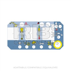 ADESIVO COMANDI IN CESTA PER 21TX,23TPX,25TPX