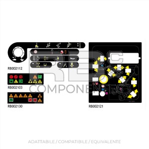 KIT ADESIVI COMPLETO PER JL-600A/AJ (ANTERIORE)