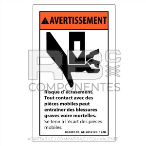 ADESIVO COMPATIBILE REF. GE 28161 122B (FRANCESE)