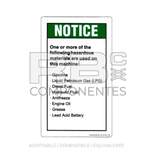 ADESIVO COMPATIBILE REF. GE 28164 116C (INGLESE)