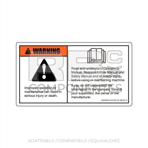 ADESIVO COMPATIBILE REF. GE 28236 (INGLESE)