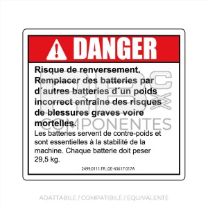 ADESIVO COMPATIBILE REF  REF. GE 43617FR_017A