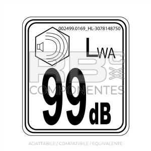 ADESIVO POTENZA SONORA 99dB (90x100mm)