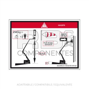 ADESIVO ALTEZZA PIANALE + CARICO PER 32PX