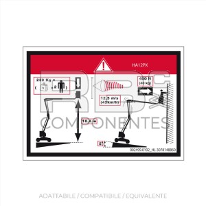 ADESIVO ALTEZZA PIANALE E CARICO HL-12PX
