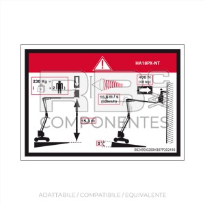ADESIVO ALTEZZA PIANALE+CARICO