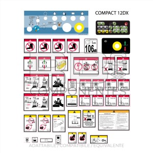 KIT COMPLETO ADESIVI PER C-12DX (ITALIANO)