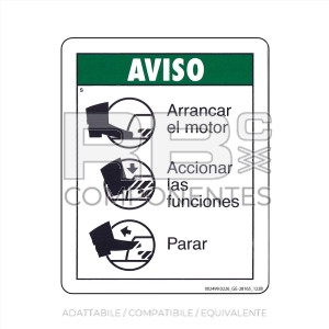 ADESIVO COMPATIBILE REF. GE 28165 122B (SPAGNOLO)