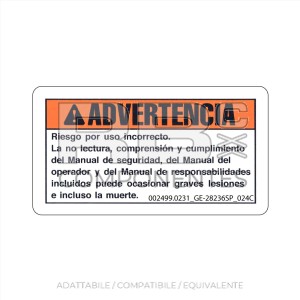 ADESIVO COMPATIBILE REF GE 28236SP_024C (SPAGNOLO)