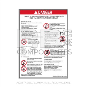 ADESIVO COMPATIBILE REF GE 32700EN