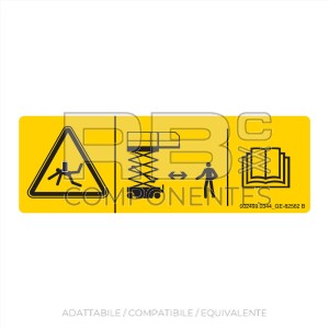 ADESIVO RISCHIO SCHIACCIAMENTO COMP. REF 82562GT