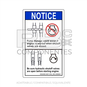 ADESIVO COMPATIBILE REF. GE 25994 (INGLESE)