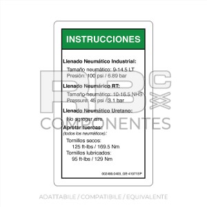 ADESIVO COMPATIBILE REF GE 41971SP (SPAGNOLO)