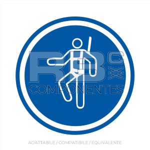 ADESIVO OBBLIGO USO INBRACATURA (ISO 7010) 90x90MM