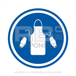 ADESIVO ADHOB26 OBBLIGO USO CAMICE (ISO 7010)