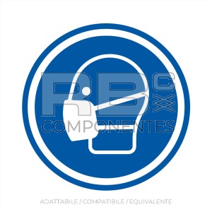 ADESIVO ADHOB32 OBBLIGO USO MASCHERA (ISO 7010)