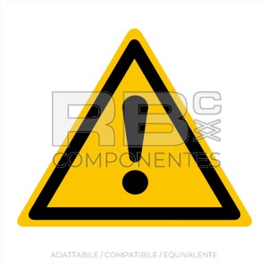 ADESIVO AVVERTENZA (ISO 7010) 110x90 MM