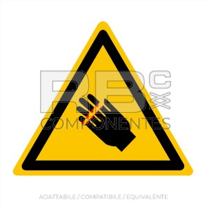 ADESIVO ISO 7010 - PERICOLO FERITE MANI