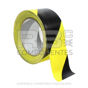 NASTRO DI SEGNALAZIONE GIALLO E NERO (33x50mm)
