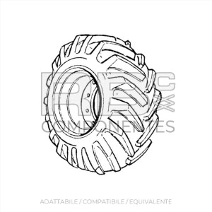 RUOTA  ADATTABILE JL 0253087, RH, 12-16.5 PR12