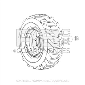 RUOTA NON MARKING, 9-14.5 ADATTABILE REF GE 54234