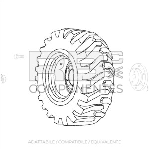 RUOTA ADATTABILE GE 79101 (26x12D380 PR8)