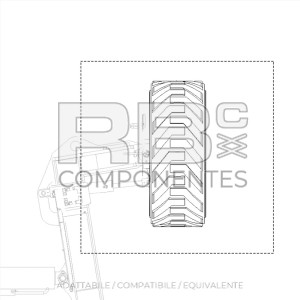RUOTA ADATTABILE GE101234, (445D50-710 PR18)