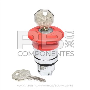 ARRESTO EMERG.(PREMI GIRA CON CHIAVE) ZB4 TELEMEC.