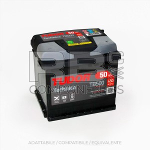 BATTERIA AVVIAM TUDOR TECHNICA 50AH 207x175x190