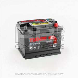 BATTERIA AVVIAM TUDOR TECHNICA 62AH 242x175x190