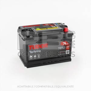 BATTERIA AVVIAM TUDOR TECHNICA 74AH 278x175x190