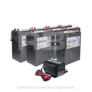 KIT BATTERIA 8X RB052007.DIS + CARICAT RB001038.v2
